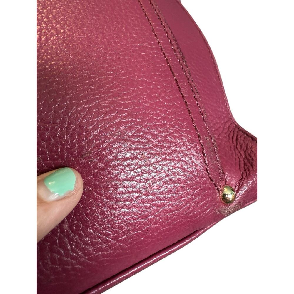 Kate Spade New York Baxter Street Fernrose Leather Shoulder bag Tote Bag Plum Lg - Picture 12 of 16